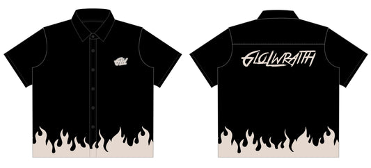 Glw Button Up Black, Red & Green